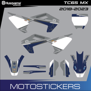 Husqvarna TC65 Grey Rockstar 2018 2019 2020 2021 2022 2023