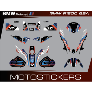 BMW R1200 GSA Red Blue Warrior