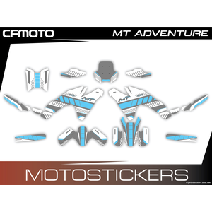 CFMOTO MT450 Adventure White Light Blue